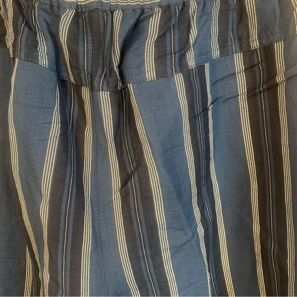 VTG y2k 907 Company Striped Linen Blend Drawstring Pants - Picture 6 of 11